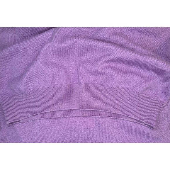 Hermes Long Sleeve 100% Cashmere Mens V-Neck Sweater EU Size M Mauve Color - Picture 6 of 10
